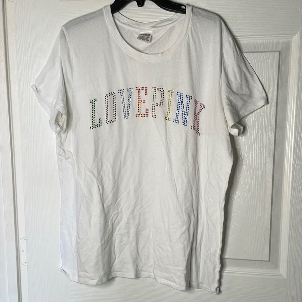 Victoria’s Secret PINK rhinestone bling short sleeve T-Shirt